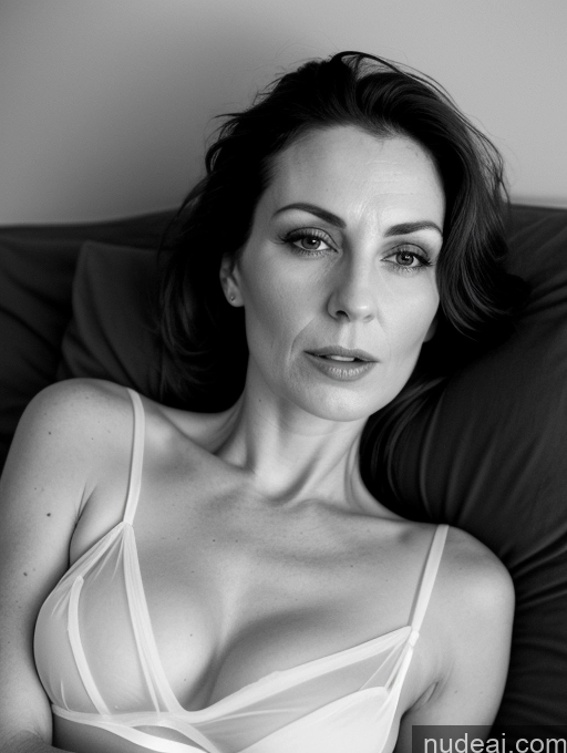 related ai porn images free for Milf Small Tits Fairer Skin 40s Shocked Brunette Straight British Black And White Bedroom Close-up View On Back Chemise Transparent Dark Lighting