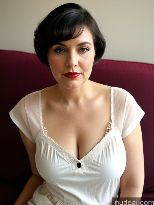 related ai porn images free for Czech Busty Short Black Hair Detailed Casual Chemise Lipstick Chubby Close-up View 80s Pixie Sad Sexy Face Couch 60s