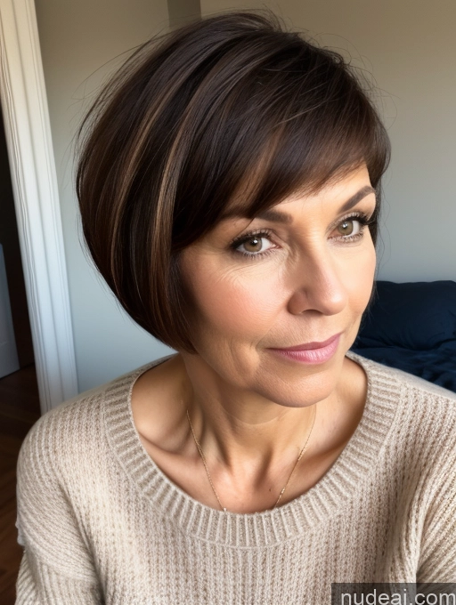 related ai porn images free for 50s Czech Short Serious Brunette Short Hair Bedroom Jeans Sweater Stylish Detailed