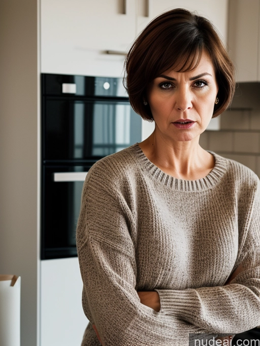 related ai porn images free for 50s Czech Short Brunette Short Hair Jeans Sweater Stylish Detailed Angry Kitchen