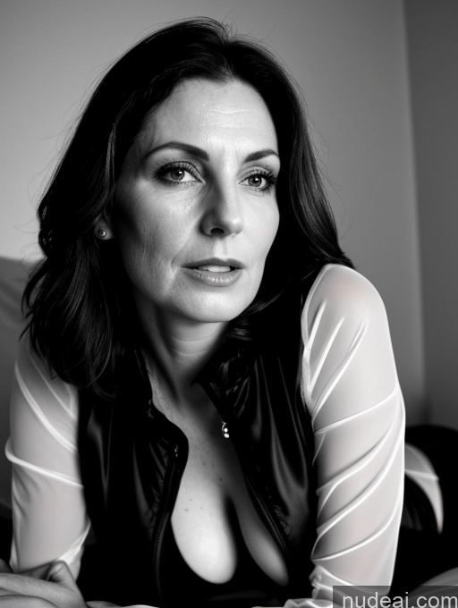 related ai porn images free for Milf Small Tits Fairer Skin 40s Shocked Brunette Straight British Black And White Bedroom Close-up View On Back Transparent Dark Lighting Jacket