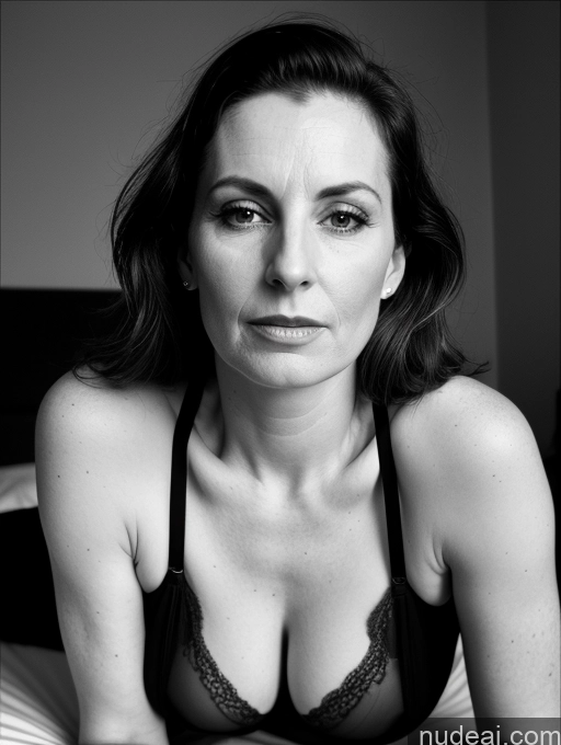 related ai porn images free for Milf Small Tits Fairer Skin 40s Shocked Brunette Straight British Black And White Bedroom Close-up View On Back Transparent Dark Lighting Suspender Belt