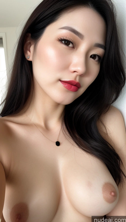 related ai porn images free for Woman One Beautiful Lipstick Fairer Skin Black Hair Close-up View Perfect Boobs Korean 30s
