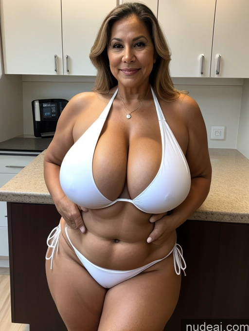 related ai porn images free for Milf One Busty Huge Boobs Thick Tanned Skin Microkini Thong Brazilian 70s Front View Lab Coat Professor