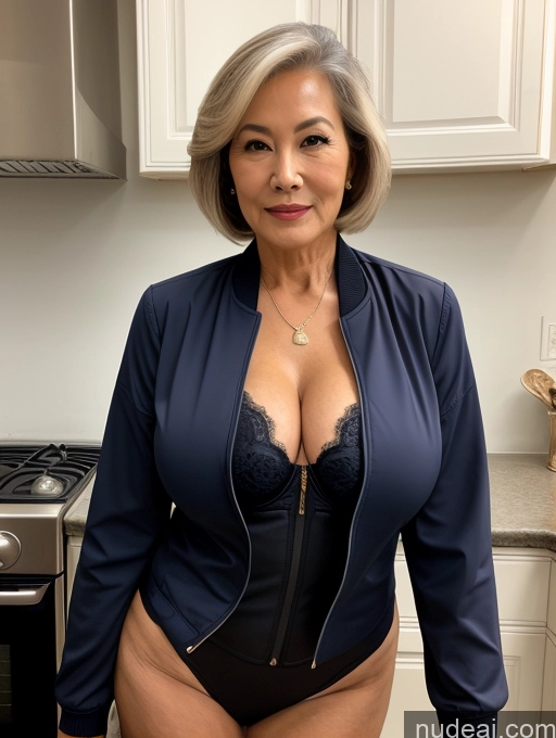 related ai porn images free for Milf Two Perfect Boobs Beautiful Perfect Body Bobcut Chinese Kitchen Bra Jacket Professor Stylish Suit Cleavage Detailed Sexy Face Busty 70s