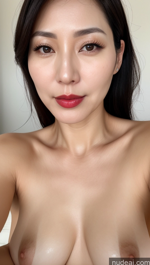 related ai porn images free for Woman One Beautiful Lipstick Fairer Skin Black Hair Close-up View Perfect Boobs Korean 40s