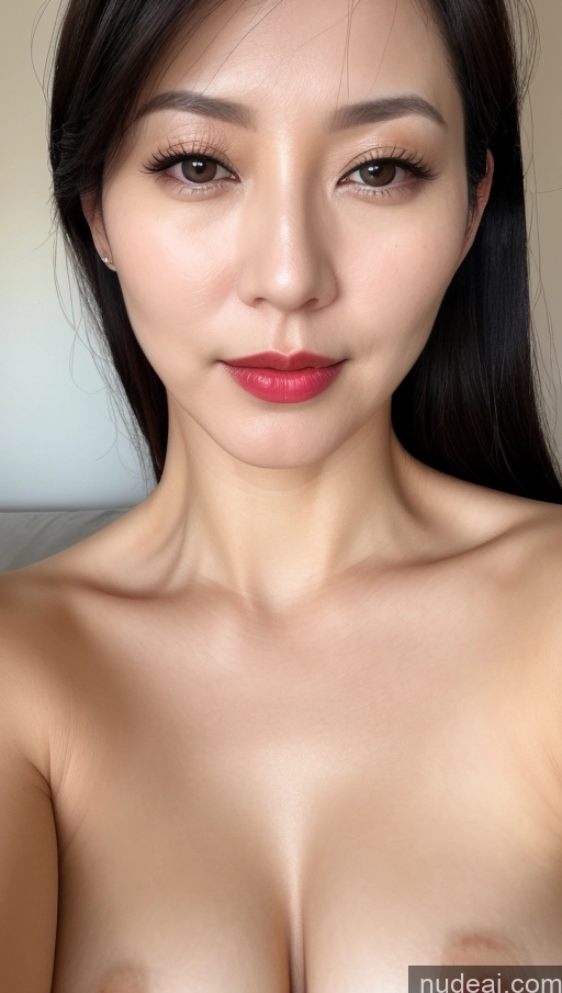 related ai porn images free for Woman One Beautiful Lipstick Fairer Skin Black Hair Close-up View Perfect Boobs Korean 40s