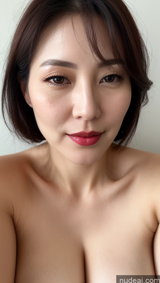 related ai porn images free for Woman One Beautiful Lipstick Fairer Skin Black Hair Close-up View Perfect Boobs Korean 40s