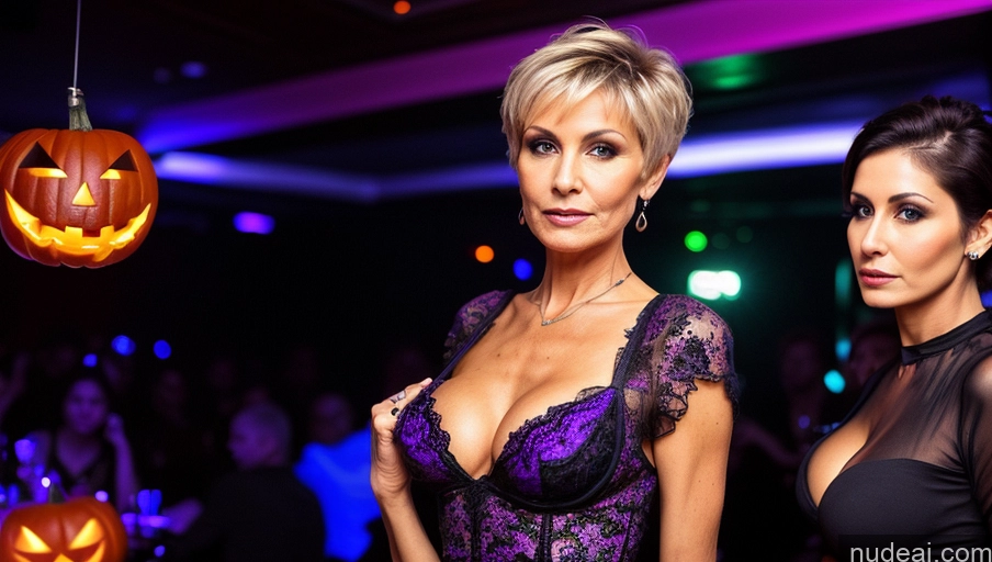 related ai porn images free for Milf Two Small Tits Skinny Perfect Body Pixie Club Front View Halloween Shirt Cleavage Detailed