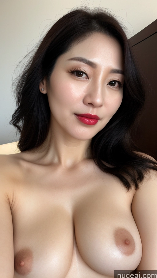 related ai porn images free for Woman One Beautiful Lipstick Fairer Skin Black Hair Close-up View Perfect Boobs Korean 40s