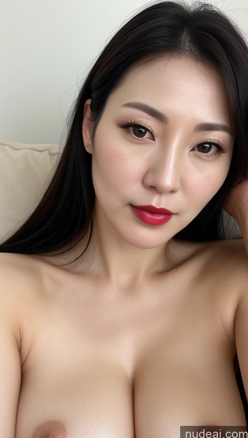 related ai porn images free for Woman One Beautiful Lipstick Fairer Skin Black Hair Close-up View Perfect Boobs Korean 40s