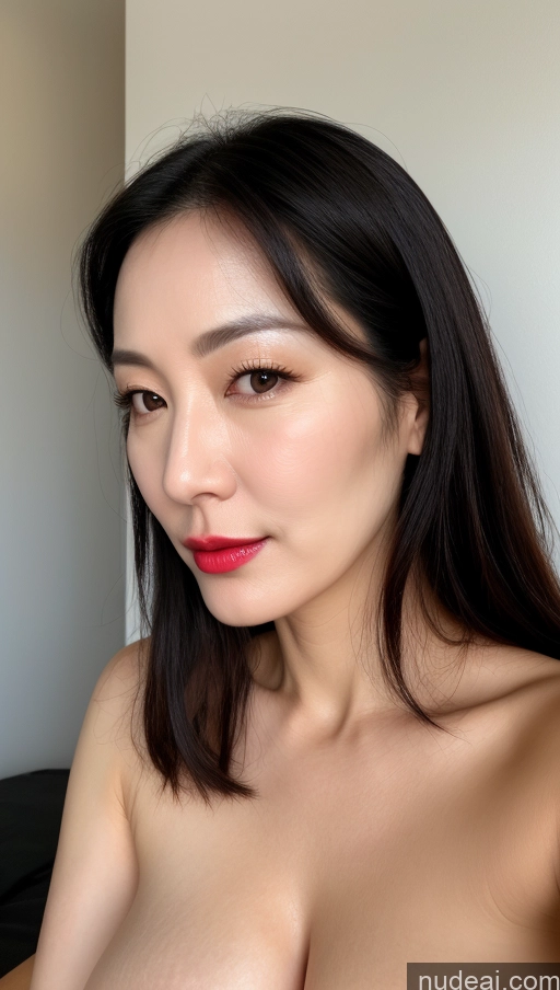 related ai porn images free for Woman One Perfect Boobs Beautiful Lipstick Fairer Skin 40s Black Hair Korean Close-up View