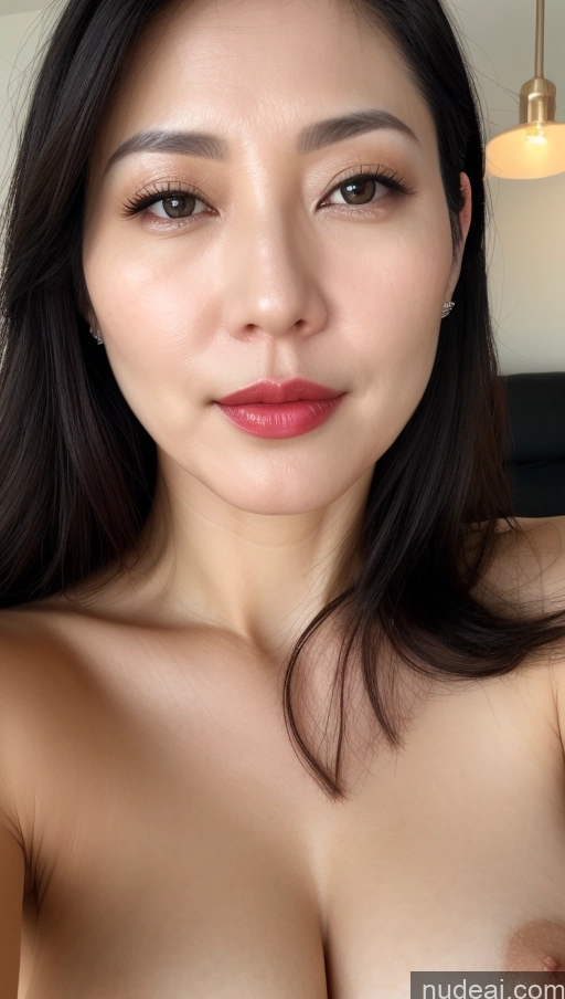 related ai porn images free for Woman One Perfect Boobs Beautiful Lipstick Fairer Skin 40s Black Hair Korean Close-up View