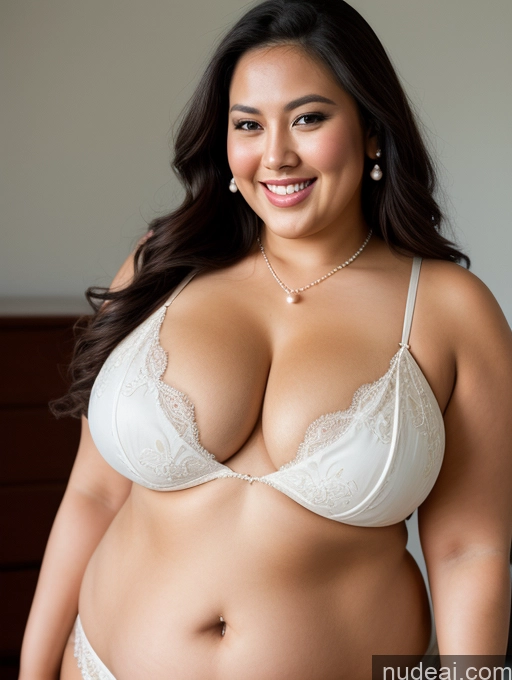 related ai porn images free for Busty Beautiful Thick Chubby Fat 30s Happy Filipina Chemise Cleavage Partially Nude Pearl Jewelry Blouse Woman