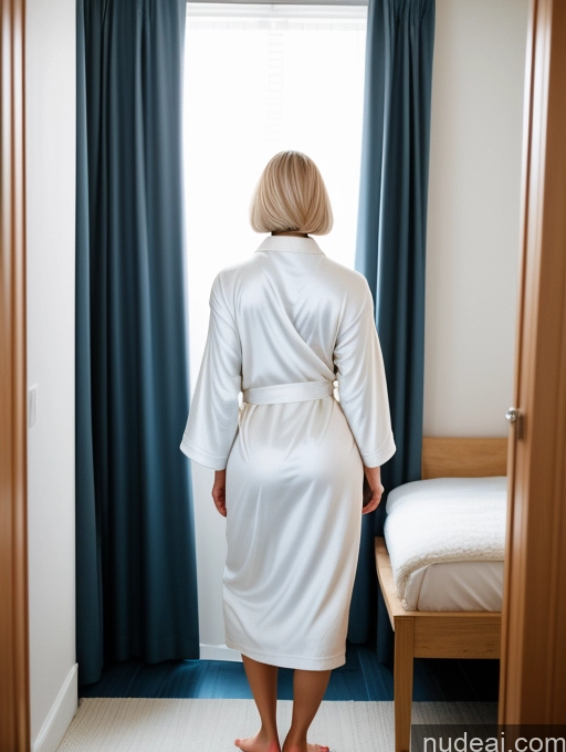 related ai porn images free for White 30s Bobcut Blonde One Woman Bedroom Detailed Bending Over Back View Bathrobe