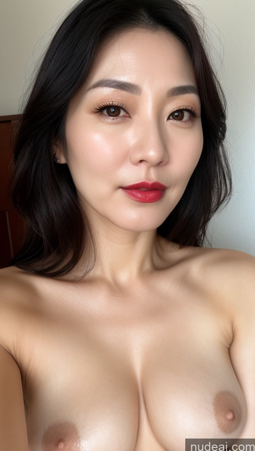 related ai porn images free for Woman One Perfect Boobs Beautiful Lipstick Fairer Skin 40s Black Hair Korean Close-up View