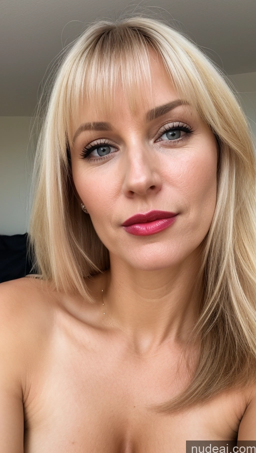 related ai porn images free for Woman One Small Tits Beautiful Lipstick 40s Blonde Bangs White Close-up View Cumshot