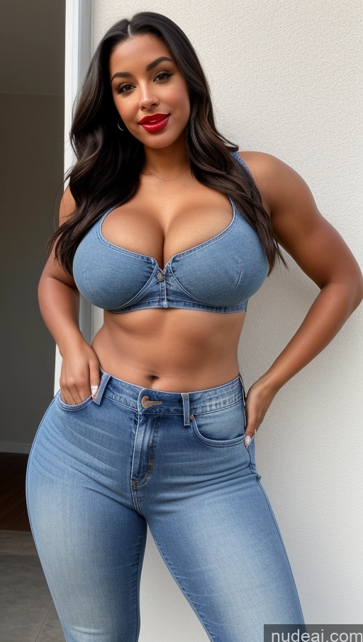 related ai porn images free for Athlete Perfect Boobs Lipstick Big Hips Big Ass Jeans Front View