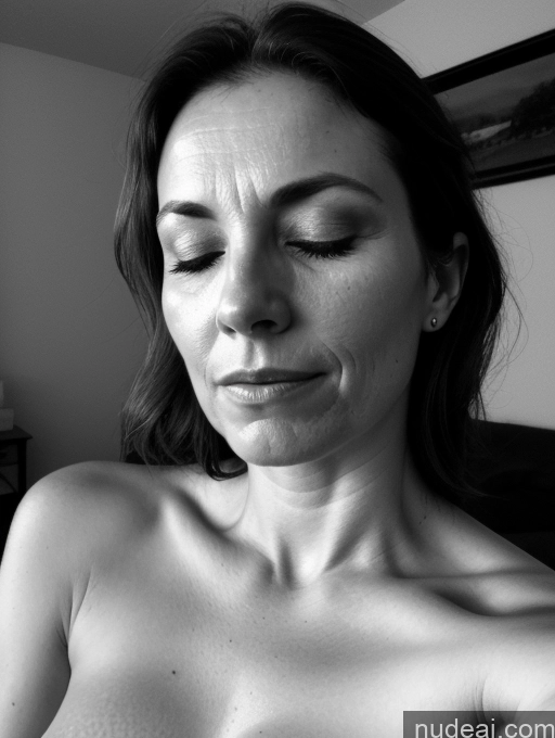 related ai porn images free for Milf One Small Tits 40s Shocked Brunette Straight British Black And White Bedroom Close-up View Sleeping Nude Dark Lighting