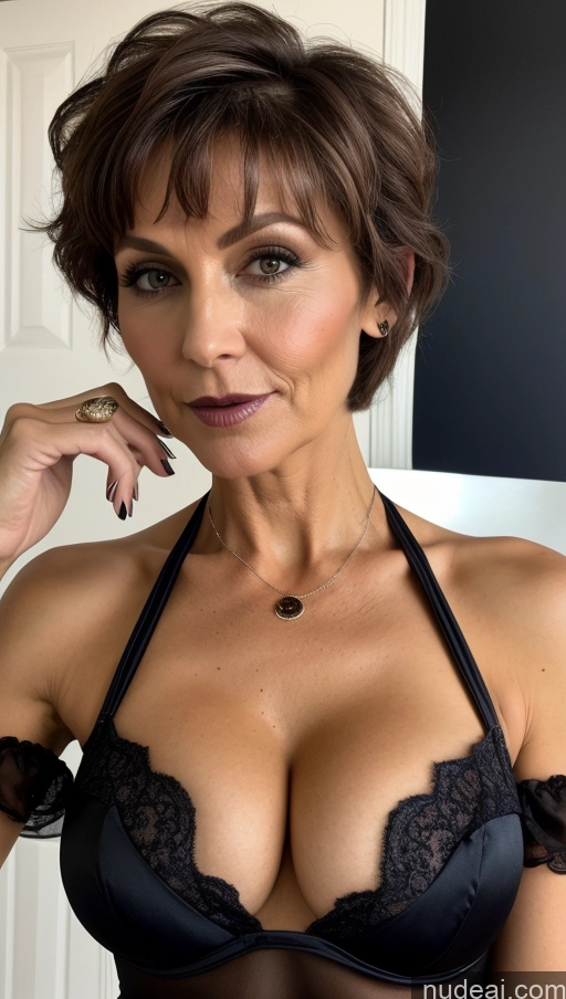 related ai porn images free for Milf One Small Tits Skinny Perfect Body Pixie Halloween Shirt Cleavage Detailed Close-up View Brunette