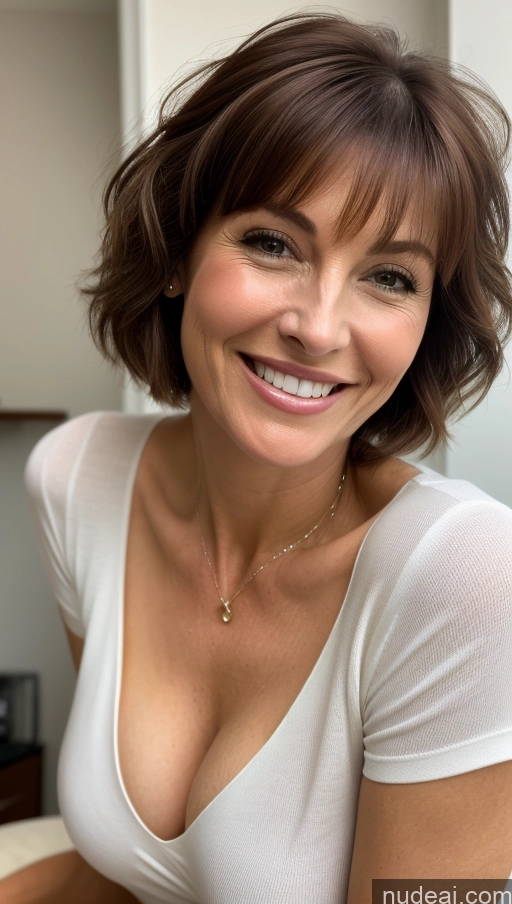 related ai porn images free for Milf One Small Tits Skinny Perfect Body Brunette Pixie Close-up View Shirt Cleavage Detailed Happy