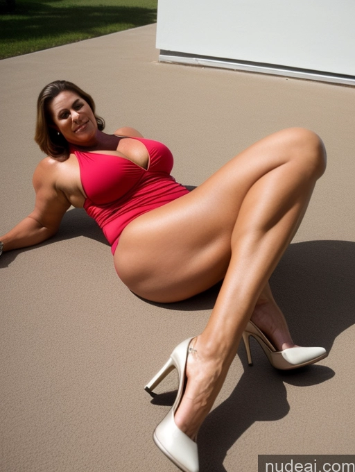 related ai porn images free for Milf Chubby Thick Muscular High Heels On Back Dress