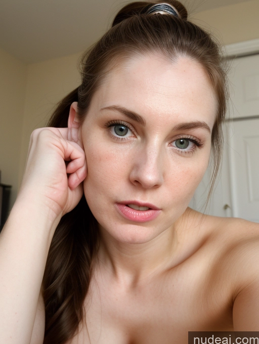 related ai porn images free for Sorority Fairer Skin 50s Shocked Bedroom Nude Beautiful Ponytail Close-up View