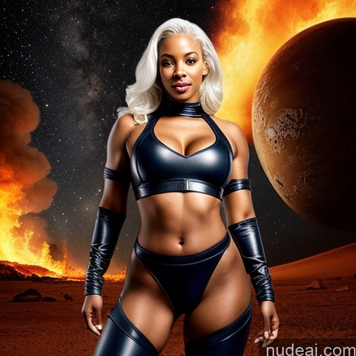 related ai porn images free for Athlete Perfect Boobs Small Tits Perfect Body 30s Sexy Face Laughing White Hair African Hell Crop Top Space Suit Sci-fi Armor