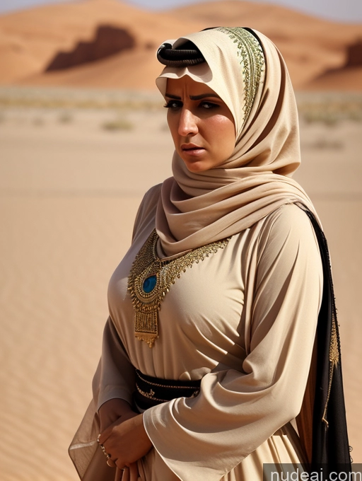 related ai porn images free for One Busty Short Skinny Angry Blonde Long Hair Arabic Desert Front View Dress Traditional Niqab