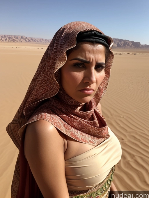 related ai porn images free for One Busty Short Skinny Angry Blonde Long Hair Arabic Desert Front View Dress Traditional Niqab