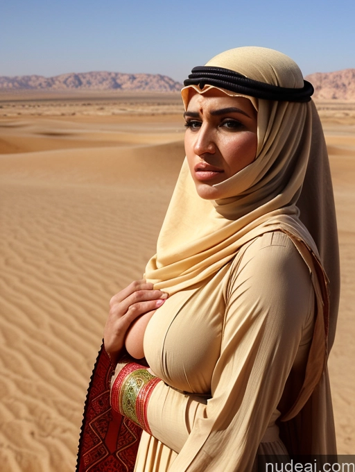 related ai porn images free for One Busty Short Skinny Angry Blonde Long Hair Arabic Desert Front View Dress Traditional Niqab