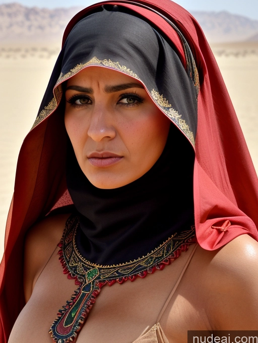 related ai porn images free for One Busty Short Skinny Angry Blonde Long Hair Arabic Desert Front View Dress Traditional Niqab