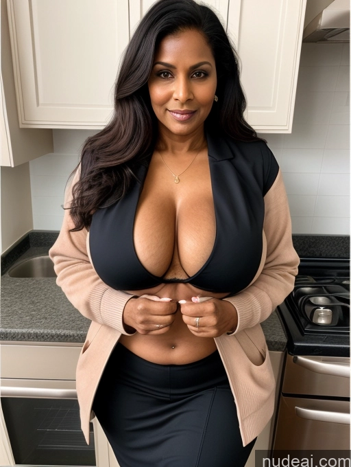 related ai porn images free for Milf Two Perfect Boobs Perfect Body Dark Skin 70s Indian Kitchen Jacket Professor Secretary Stylish Suit Cleavage Partially Nude Detailed Busty