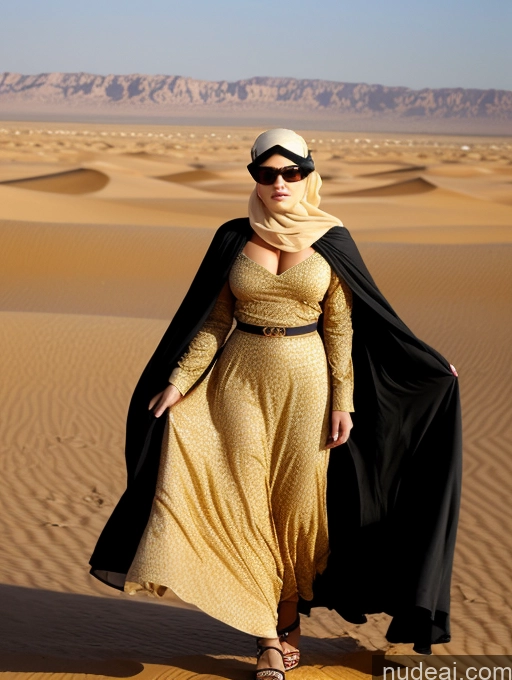related ai porn images free for One Busty Short Skinny Angry Blonde Long Hair Arabic Desert Dress Traditional Niqab Front View High Heels