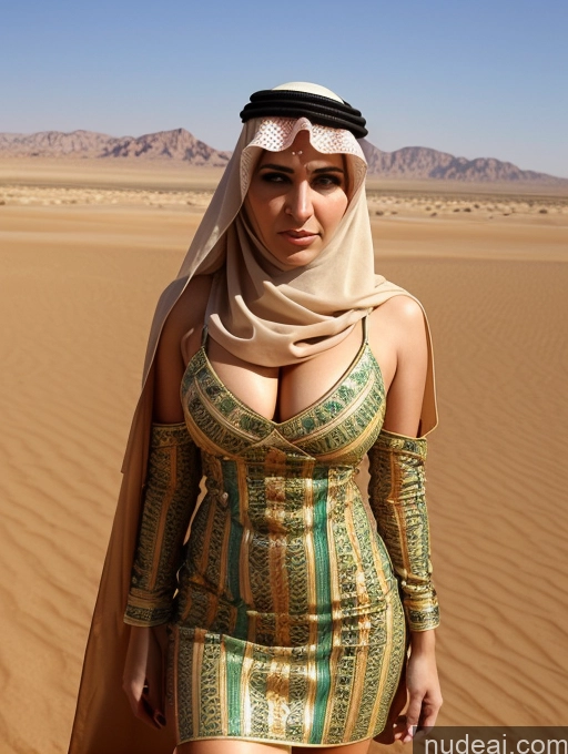 related ai porn images free for One Busty Short Skinny Angry Blonde Long Hair Arabic Desert Dress Traditional Niqab Front View High Heels