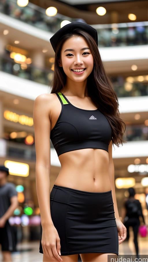 related ai porn images free for One Small Tits Beautiful Small Ass Skinny 18 Happy Black Hair Long Hair Detailed Chinese Woman Mall Hat Dress Front View Sports Bra Sports