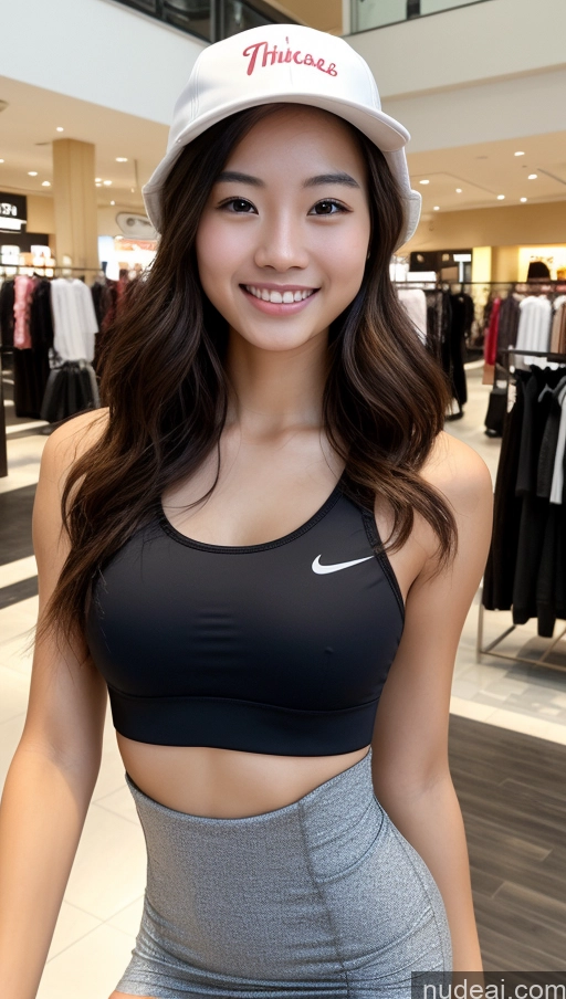 related ai porn images free for One Small Tits Beautiful Small Ass Skinny 18 Happy Black Hair Long Hair Detailed Chinese Woman Mall Hat Dress Front View Sports Bra Sports