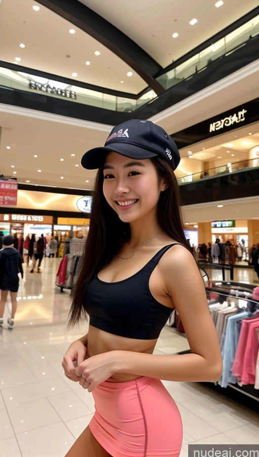 related ai porn images free for One Small Tits Beautiful Small Ass Skinny 18 Happy Black Hair Long Hair Detailed Chinese Woman Mall Hat Dress Front View Sports Bra Sports