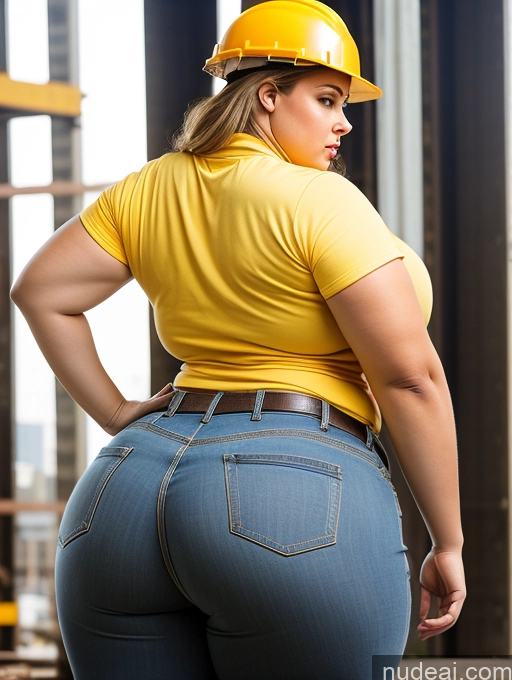 related ai porn images free for Woman Busty Huge Boobs Big Ass Thick Chubby Fat Back View Bending Over Construction Worker
