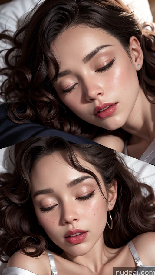 related ai porn images free for Close-up View Sleeping Sad Orgasm Curly Hair Satin Bra