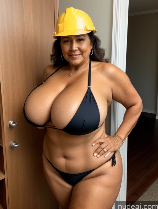 related ai porn images free for One Busty Huge Boobs Thick Tanned Skin Front View Microkini Thong Milf 70s Native American Maid Construction Worker
