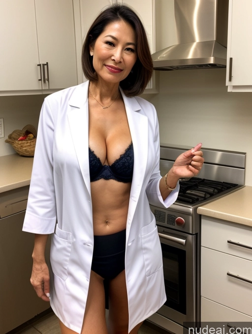 related ai porn images free for Milf Two Perfect Boobs Beautiful Perfect Body Bobcut Kitchen Bra Doctor Jacket Lab Coat Stylish Suit Cleavage Detailed Sexy Face 70s Busty Japanese