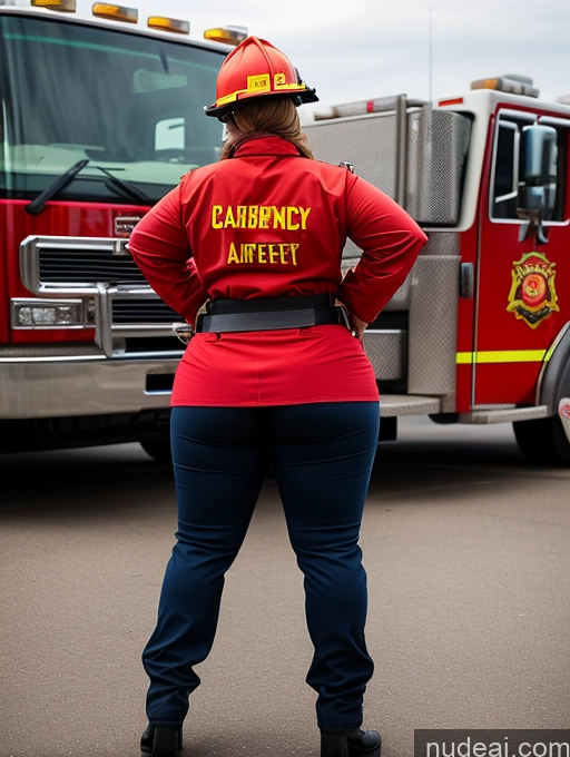 related ai porn images free for Woman Busty Huge Boobs Big Ass Thick Chubby Fat Back View Bending Over Firefighter