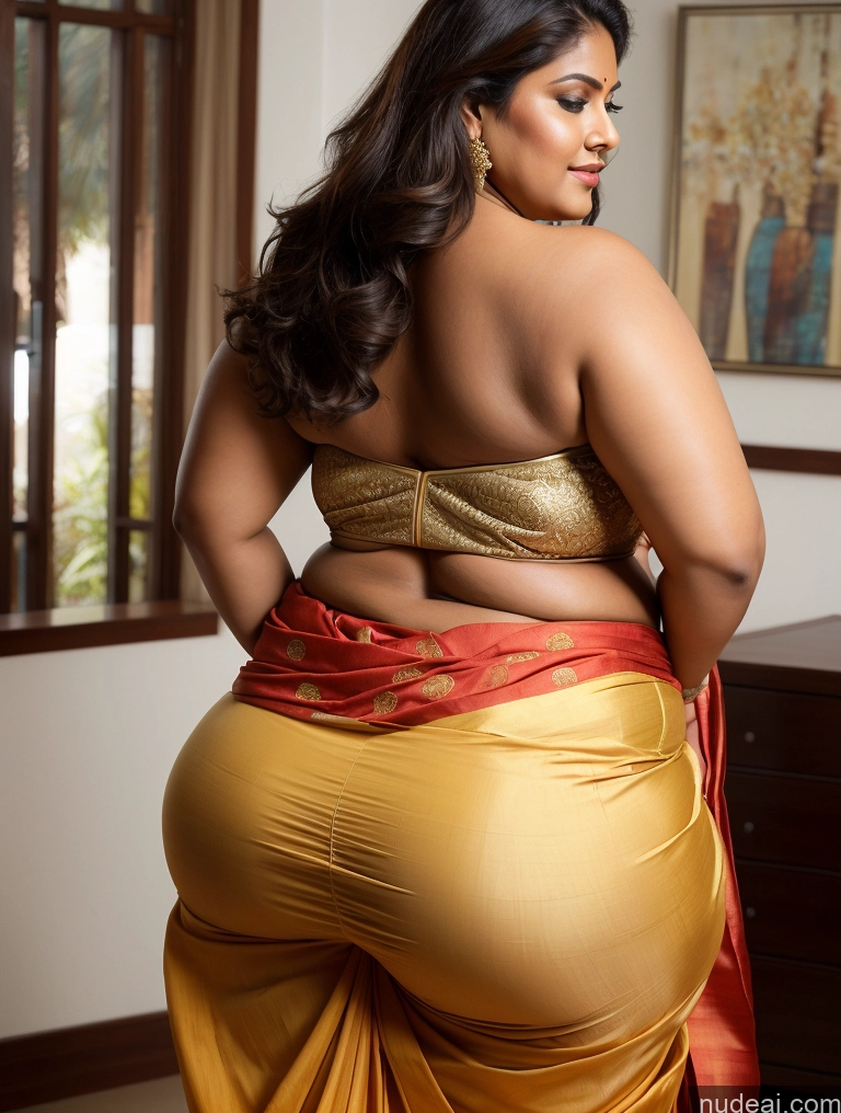 related ai porn images free for Woman Busty Huge Boobs Big Ass Thick Chubby Fat Back View Bending Over Sari