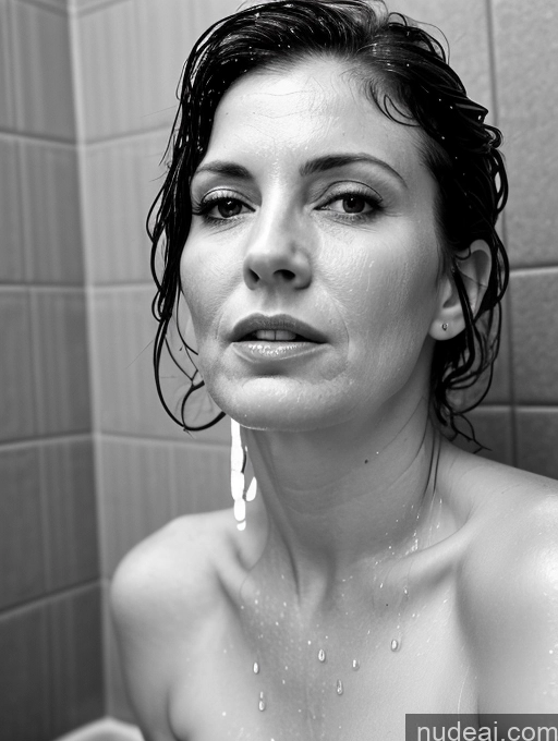 related ai porn images free for Milf One Small Tits Fairer Skin 40s Shocked Shower Close-up View Spreading Legs Nude Brunette Black And White