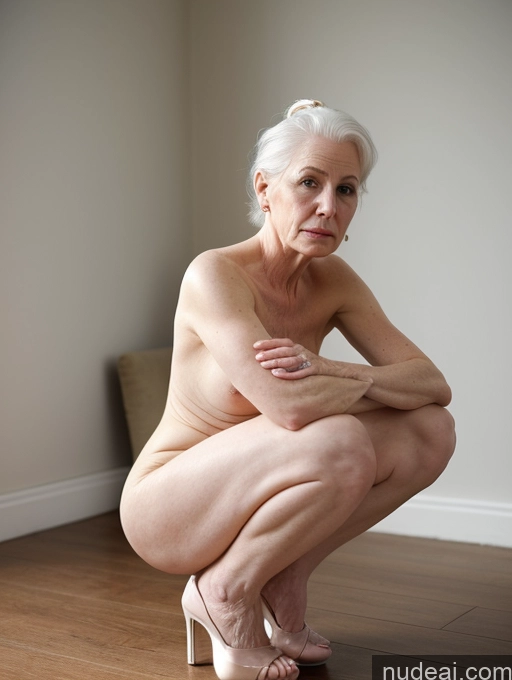related ai porn images free for Nude High Heels Fairer Skin 70s Short Sad Squatting White Hair Hair Bun