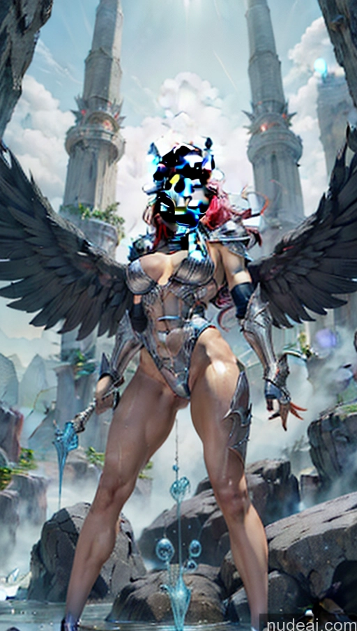 related ai porn images free for Bodybuilder Muscular Abs Busty Several Fantasy Armor Futuristic Has Wings Powering Up Dynamic View Surrealist
