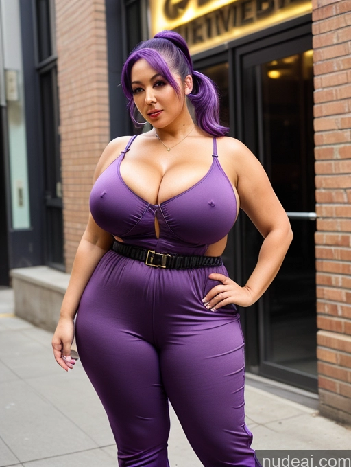 related ai porn images free for Milf Two Busty Huge Boobs Big Ass Thick Big Hips 20s Sexy Face Purple Hair Pigtails Asian Street Front View Hip Hop Bright Lighting Jumpsuit