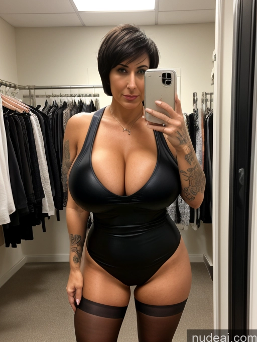 related ai porn images free for Tank Top Pantyhose Cleavage Huge Boobs Tanned Skin Tall Tattoos Jewish Black Hair Short Hair 30s Detailed Front View Milf Dominatrix Spandex Sexy Face Changing Room Bending Over Bdsm