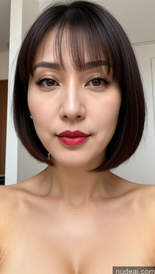 related ai porn images free for Woman One Perfect Boobs Beautiful Lipstick Fairer Skin Black Hair Korean Close-up View 40s Bobcut